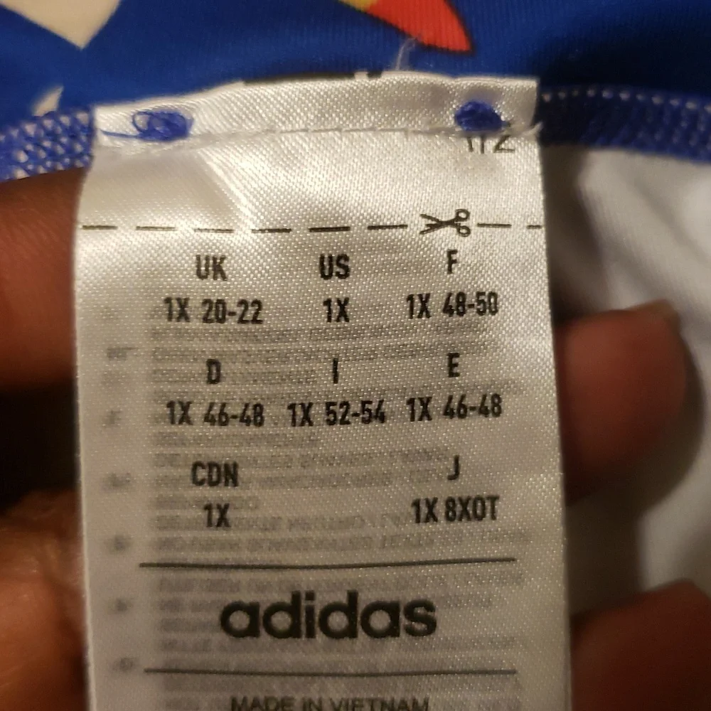 Adidas X Farm Rio Women's Psychedelic Wave Blue Leggings - Picture 3 of 11